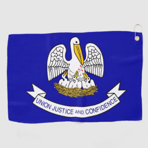 Toalla de golf con bandera de Luisiana, Estados Un
