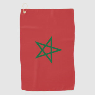 Toalla de golf con bandera de Marruecos