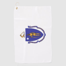 Toalla de golf con bandera de Massachusetts