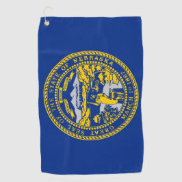 Toalla de golf con bandera de Nebraska