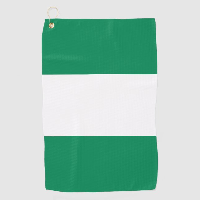 Toalla de golf con bandera de Nigeria (Anverso)