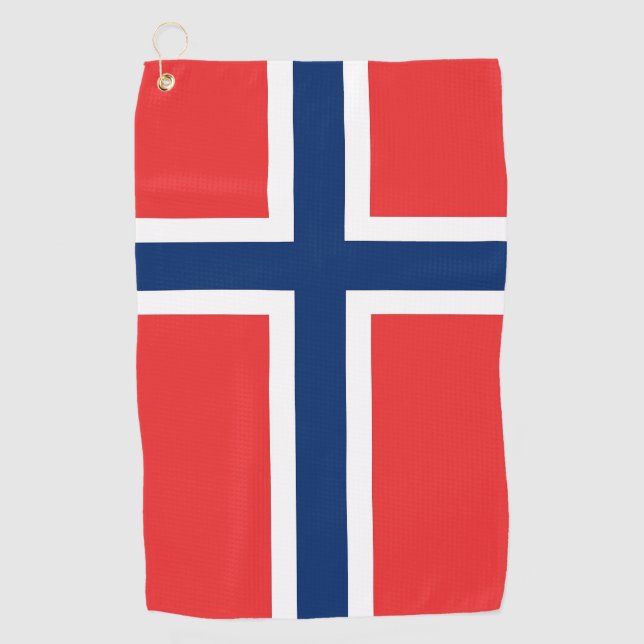 Toalla de golf con bandera de Noruega (Anverso)