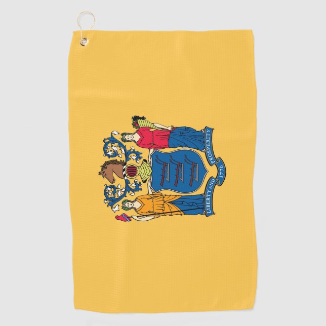 Toalla de golf con bandera de Nueva Jersey (Anverso)
