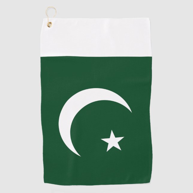 Toalla de golf con bandera de Pakistán (Anverso)