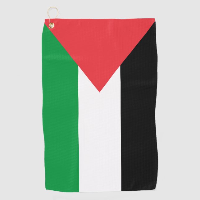 Toalla de golf con bandera de Palestina (Anverso)