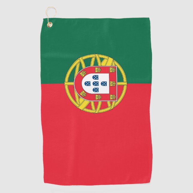 Toalla de golf con bandera de Portugal (Anverso)