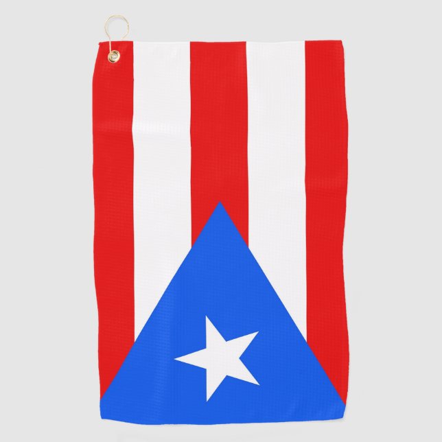 Toalla de golf con bandera de Puerto Rico, Estados (Anverso)