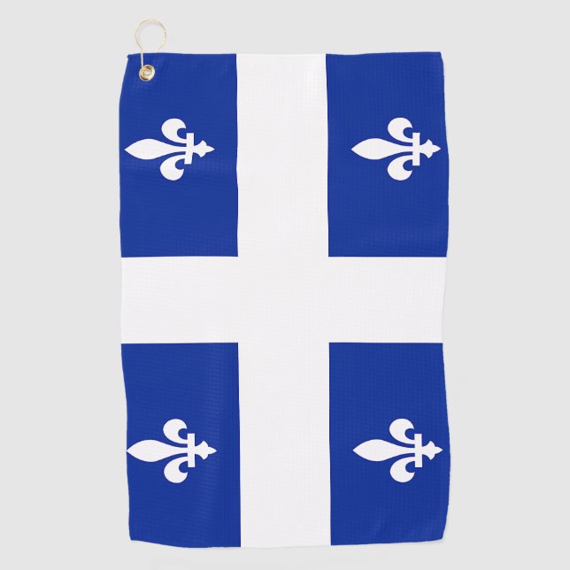 Toalla de golf con bandera de Quebec, Canadá (Anverso)