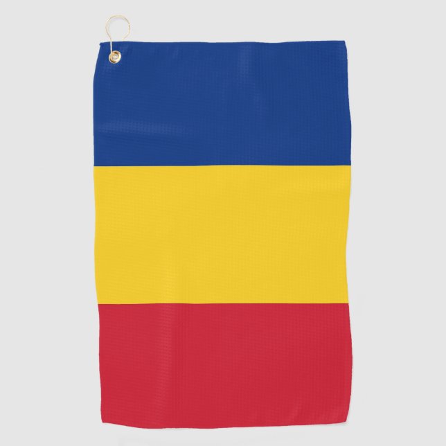 Toalla de golf con bandera de Rumania (Anverso)