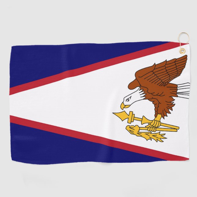 Toalla de golf con bandera de Samoa Americana, Est (Horizontal)