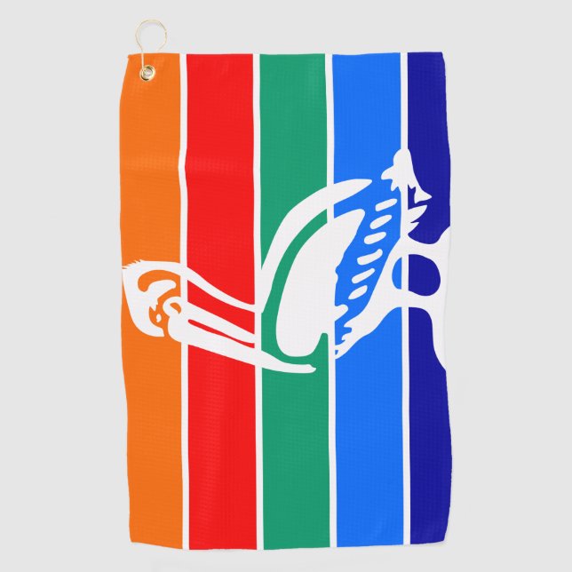 Toalla de golf con bandera de San Petersburgo, Flo (Anverso)