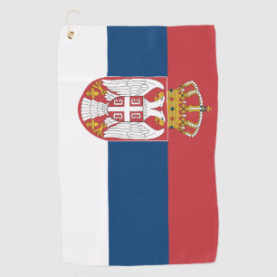 Toalla de golf con bandera de Serbia