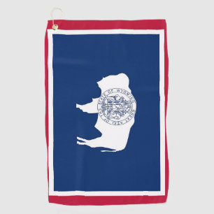 Toalla de golf con bandera del estado de Wyoming, 