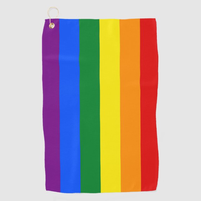 Toalla de golf con bandera del Orgullo LGBT (Anverso)