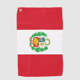 Toalla de golf con bandera del Perú