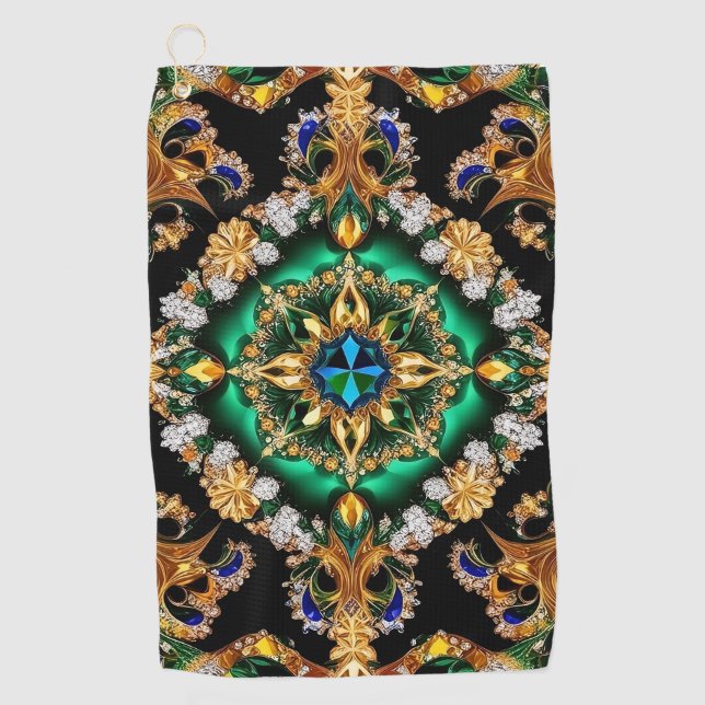 Toalla de golf con colores brasileños (Anverso)