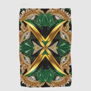 Toalla de golf con colores jamaicanos