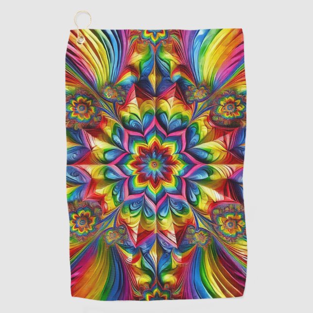 Toalla de golf con colores LGBTQ (Anverso)