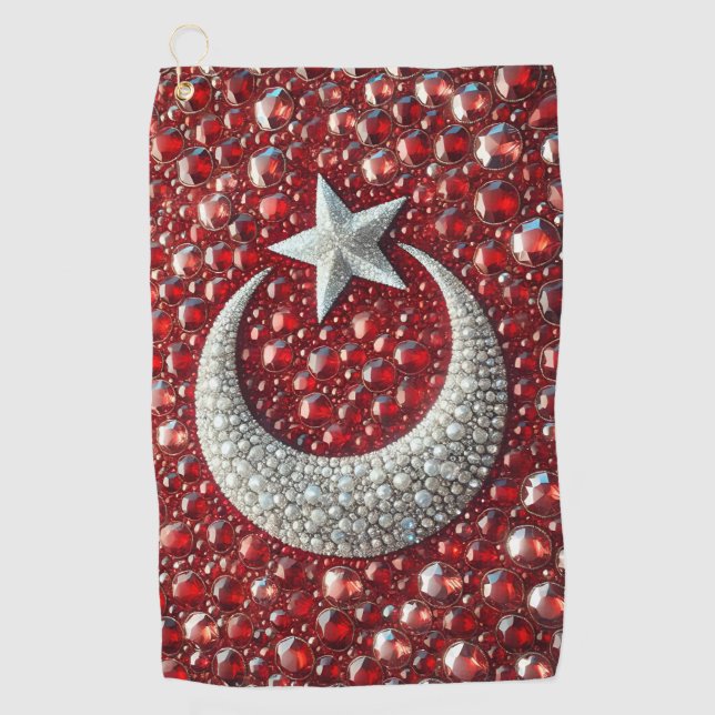 Toalla de golf con colores turcos (Anverso)