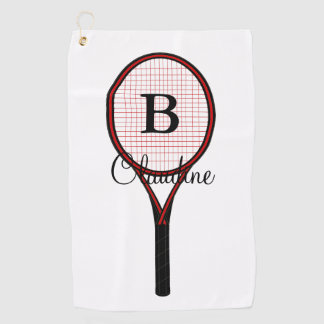 Toalla de Golf con Diseño de Raqueta de Tenis