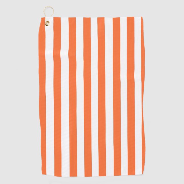 Toalla de golf con franja naranja (Anverso)