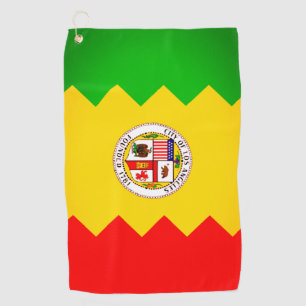 Toalla de golf con imagen de la bandera de la ciud