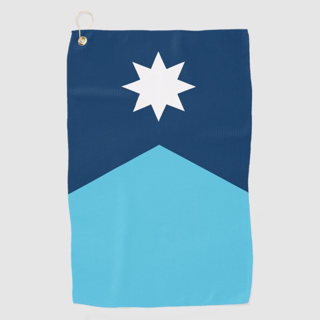 Toalla de golf con la bandera de Minnesota, EE. UU (Anverso)