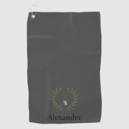 Toalla de golf con Laurel Wreath y bolsa de golf