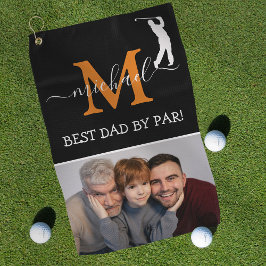 Toalla de golf con monograma y foto de regalo del 