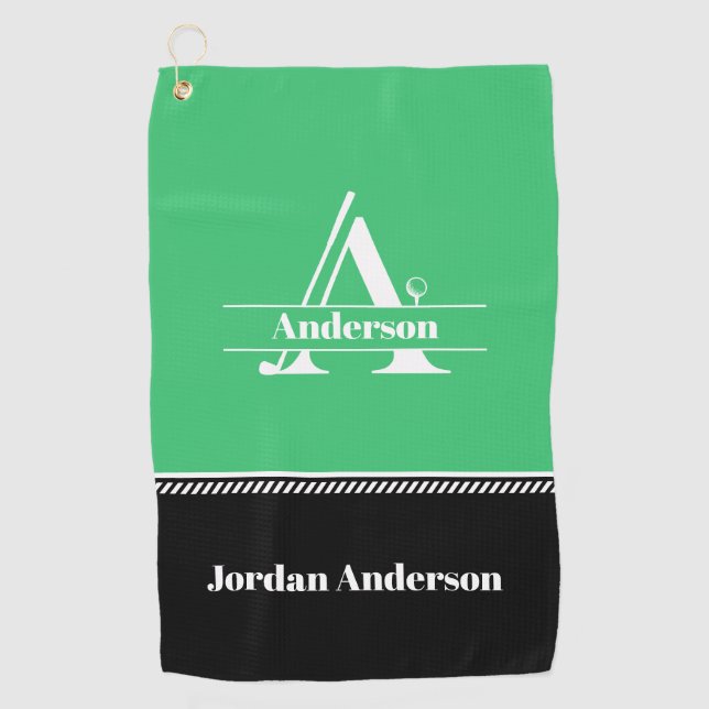 Toalla de golf con nombre personalizado (Anverso)