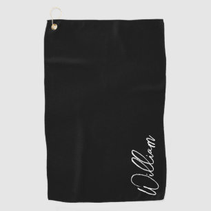 Toalla de golf con nombre personalizado de guión m