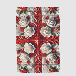 Toalla de golf con Rosas ingleses