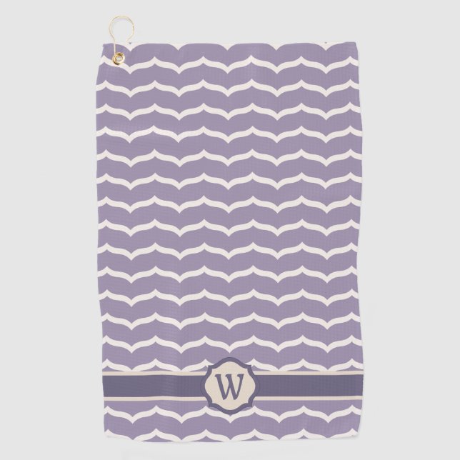 Toalla de golf con zigzag floreado (Anverso)