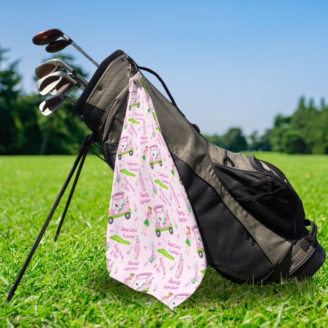 Toalla De Golf Concienciación sobre el cáncer de mama en paciente (Swing for Hope: Unite on the Green with Our Breast Cancer Awareness Towel!)