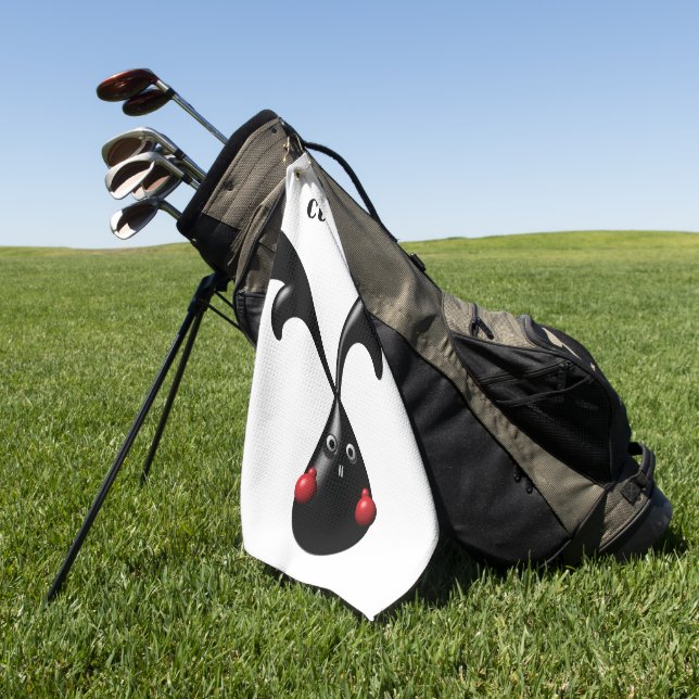 Toalla De Golf Conejo de bóxer de conejo duro (Verde)