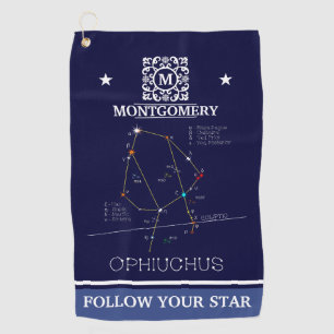 Toalla De Golf Constelación de Zodiac Ophiuchus