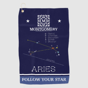 Toalla De Golf Constellation Aries Zodiac