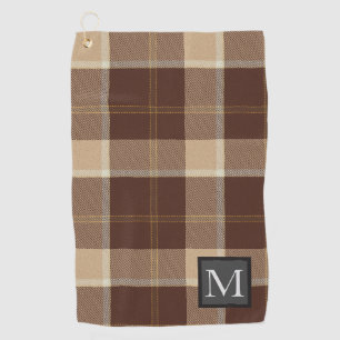 Toalla De Golf Cookies y Cream TARTAN Brown Monogramado