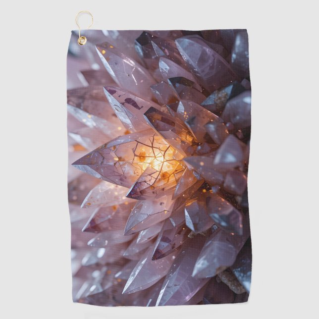 Toalla De Golf Corazón de cristal radiante (Anverso)