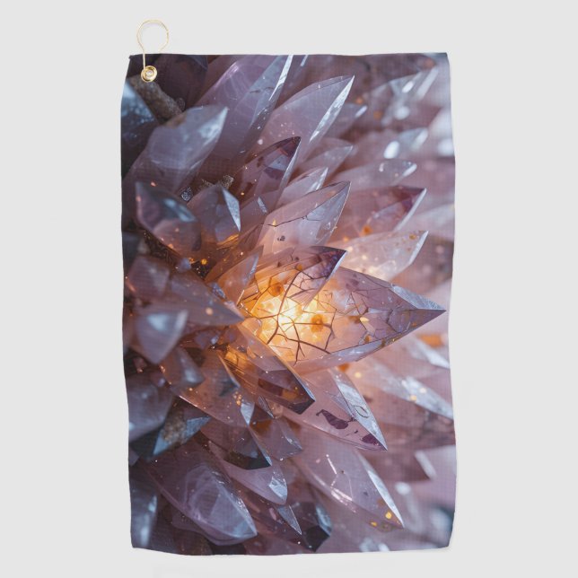 Toalla De Golf Corazón de cristal radiante (Anverso)