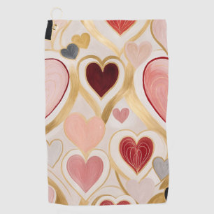 Toalla De Golf Corazones de amor