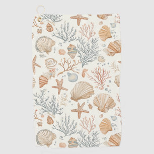 Toalla De Golf Costa Rústica - Aguas marinas, pez estrella, arrec