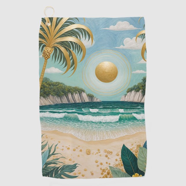 Toalla De Golf Costas doradas (Anverso)