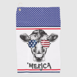Toalla De Golf Cow divertida norteamericana Hipster