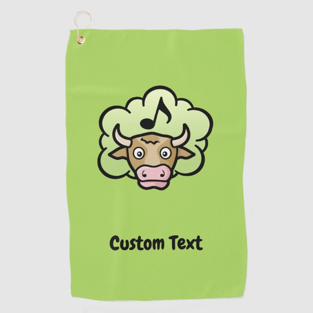 Toalla de golf Cow Methane Personalizado (Anverso)