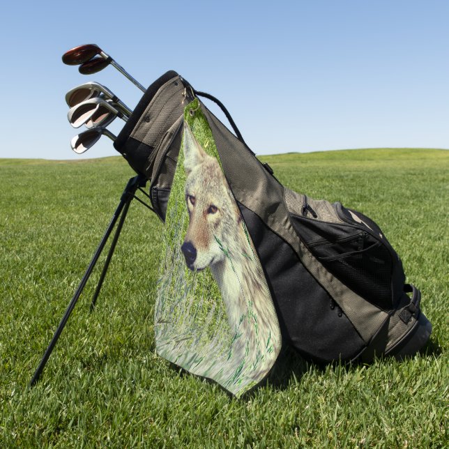 Toalla De Golf Coyote de animales salvajes (Verde)