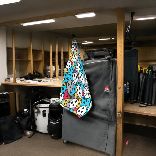 Toalla De Golf cráneo multicolor (golf towel)