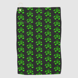 Toalla De Golf cráneo verde