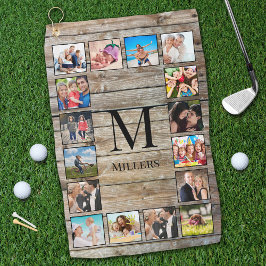 Toalla De Golf Crea tu Collage de fotos Personalizado Rustic Farm