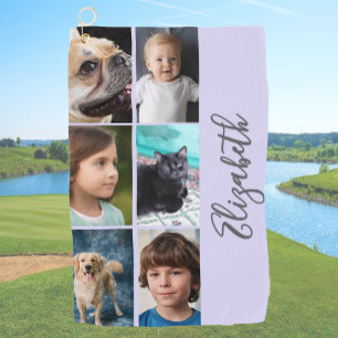 Toalla De Golf Crea tu propia foto personalizado de mujeres púrpu